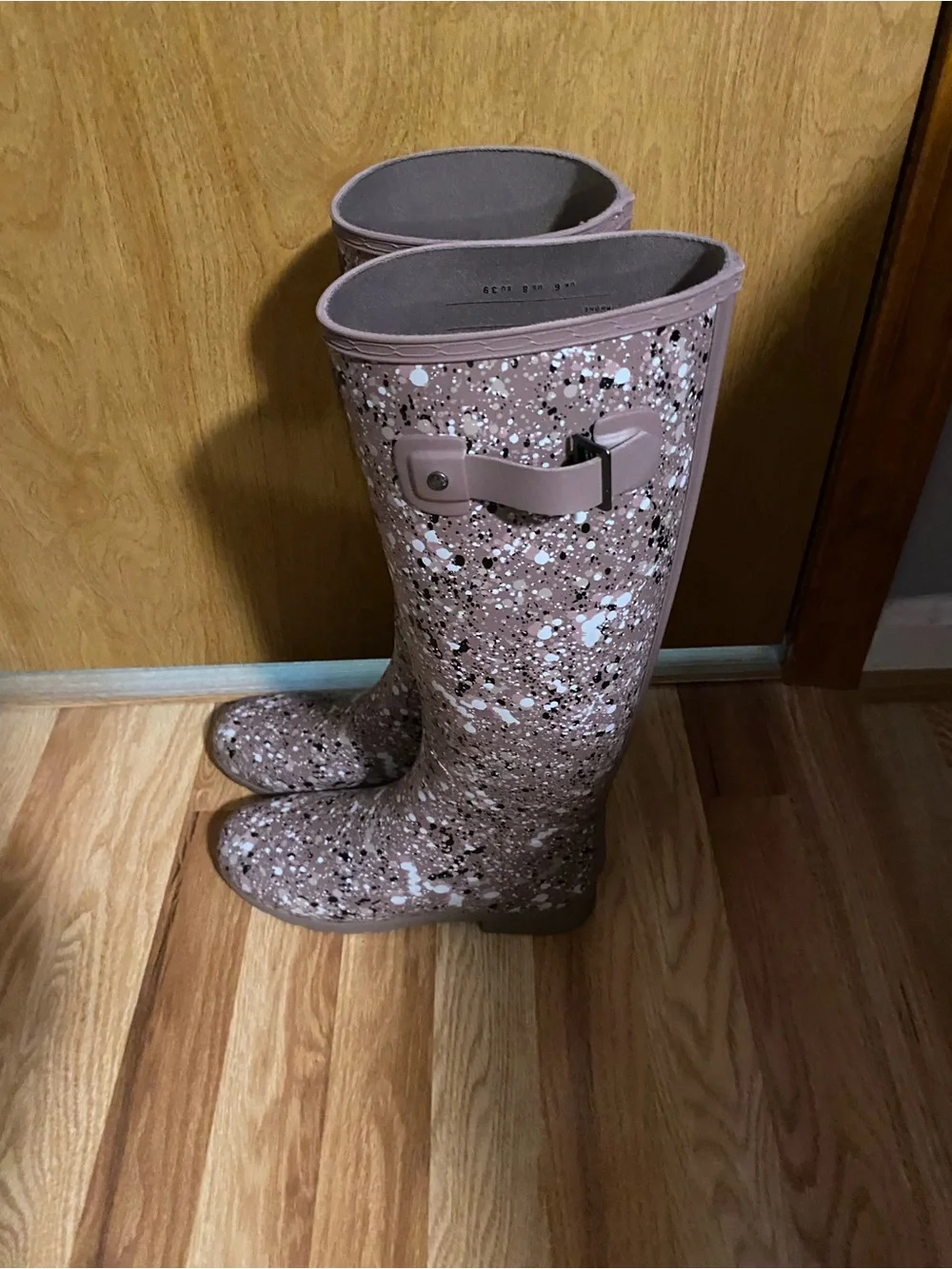 Hunter Pink Speckled Over-the-Knee Rain Boots